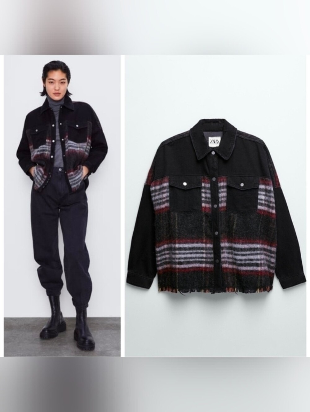 Zara wool denim jacket